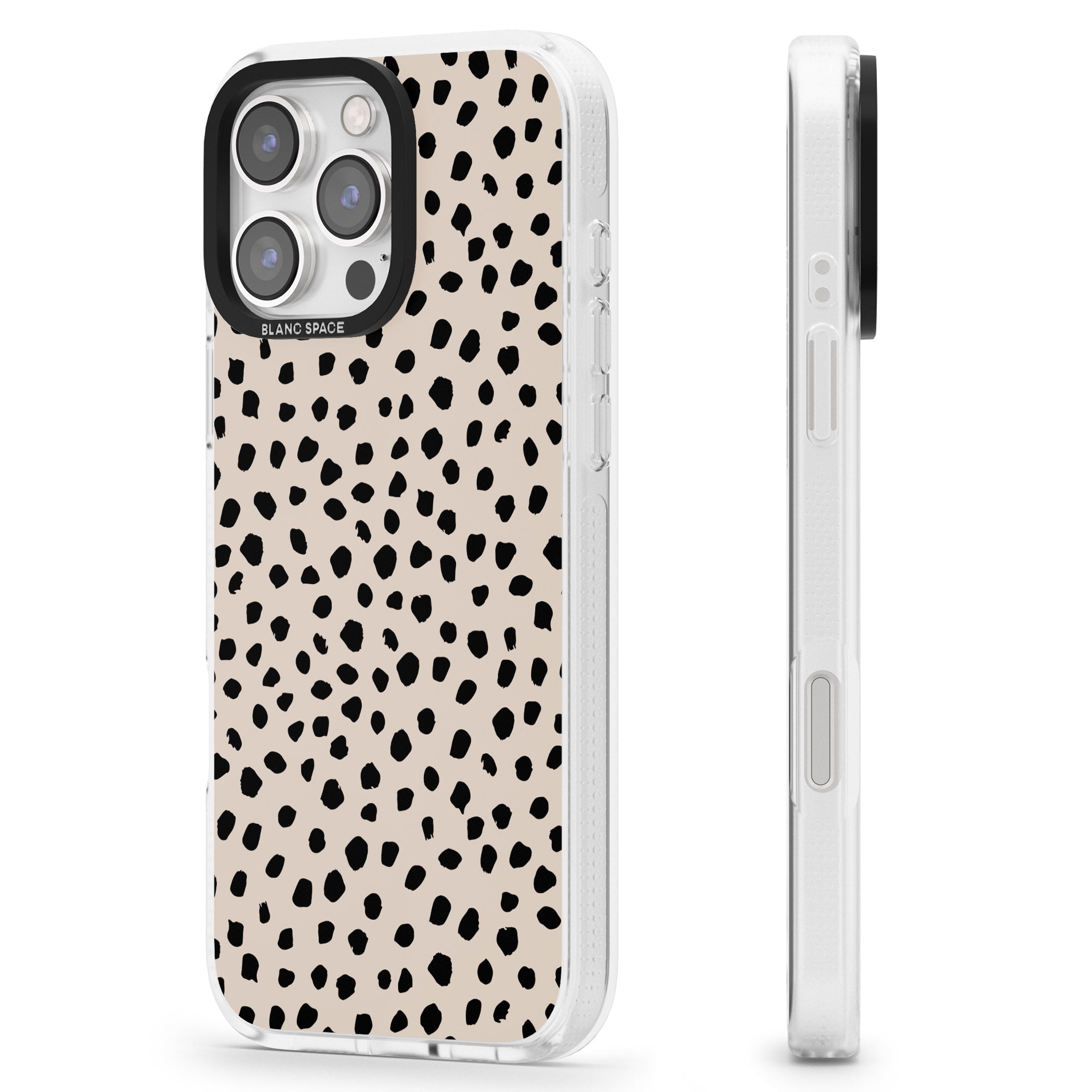 Almond Latte iPhone 16 Pro Max / 16 Pro Clear Case Impact Air - Blanc Space