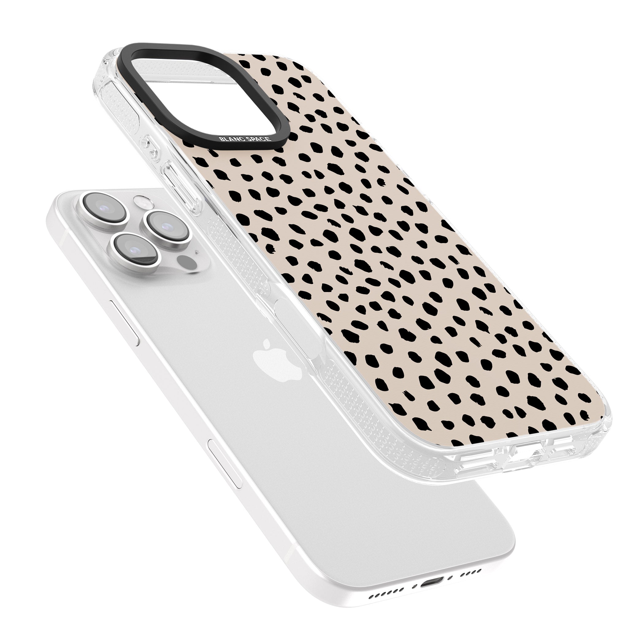 Almond Latte iPhone 16 Pro Max / 16 Pro Clear Case Impact Air - Blanc Space