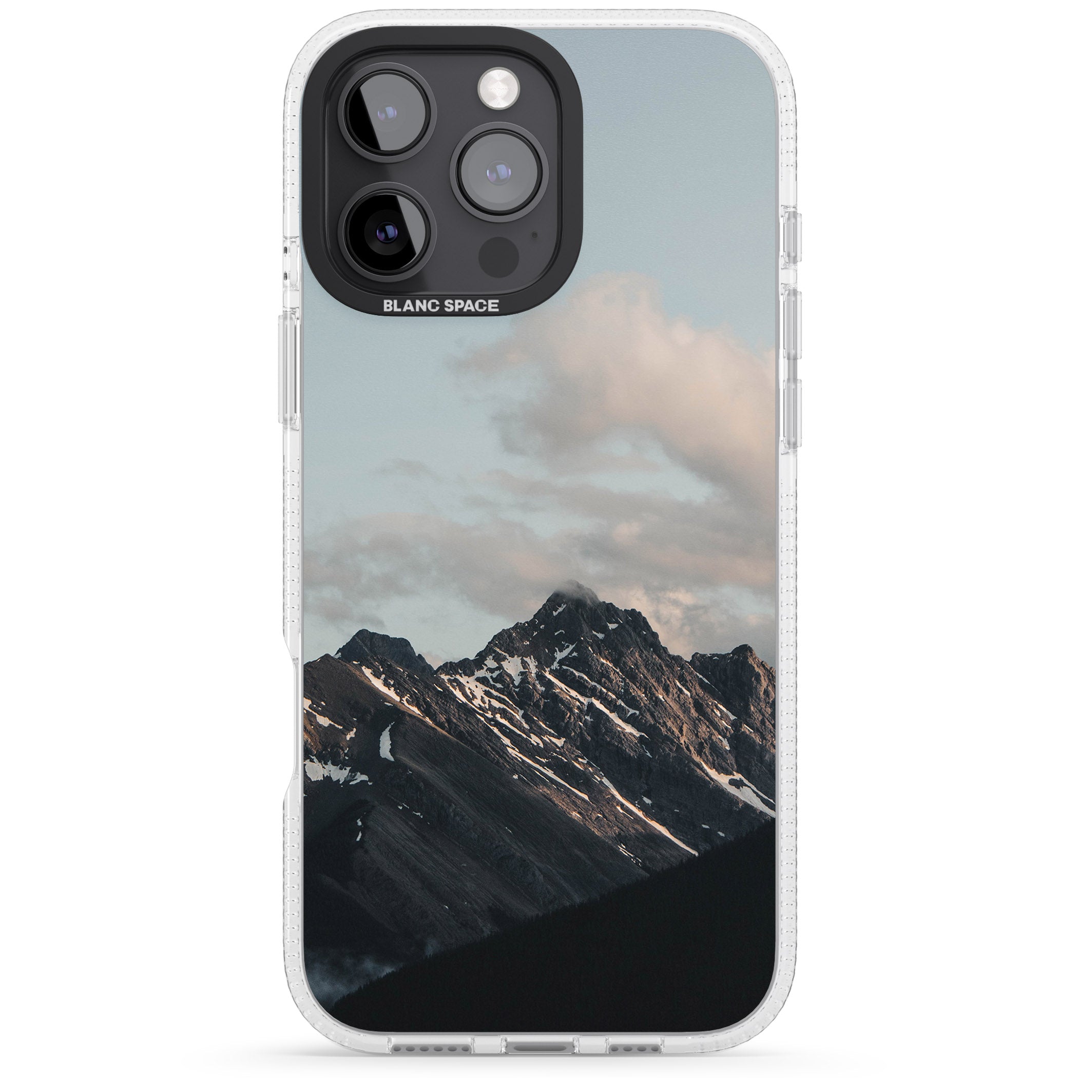 Mountain Range Photograph iPhone 16 Pro Max / 16 Pro Clear Case Impact Air - Blanc Space