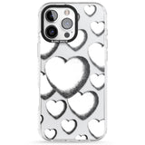 Hand-Drawn Hearts Impact Phone Case for iPhone 16 Pro, iPhone 16 Pro Max