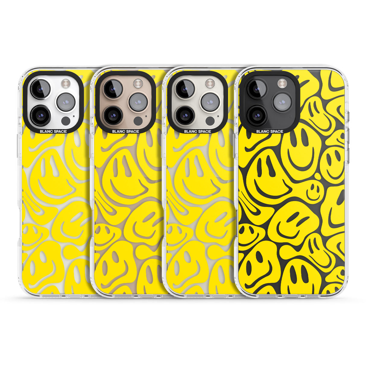 iPhone 16 Pro Max Yellow Acid Faces Black Impact Phone Case