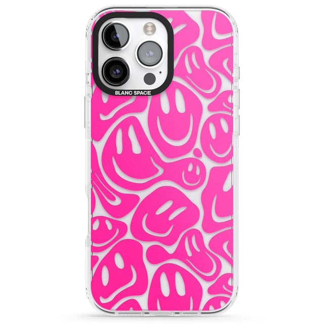 iPhone 16 Pro Max Pink Acid Faces Black Impact Phone Case