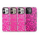 iPhone 16 Pro Max Pink Acid Faces Black Impact Phone Case