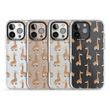 iPhone 16 Pro Max Cute Giraffe Pattern Clear Black Impact Phone Case