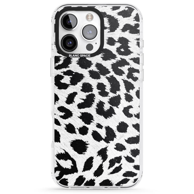 iPhone 16 Pro Max Rar Leopard Print White Black Impact Phone Case