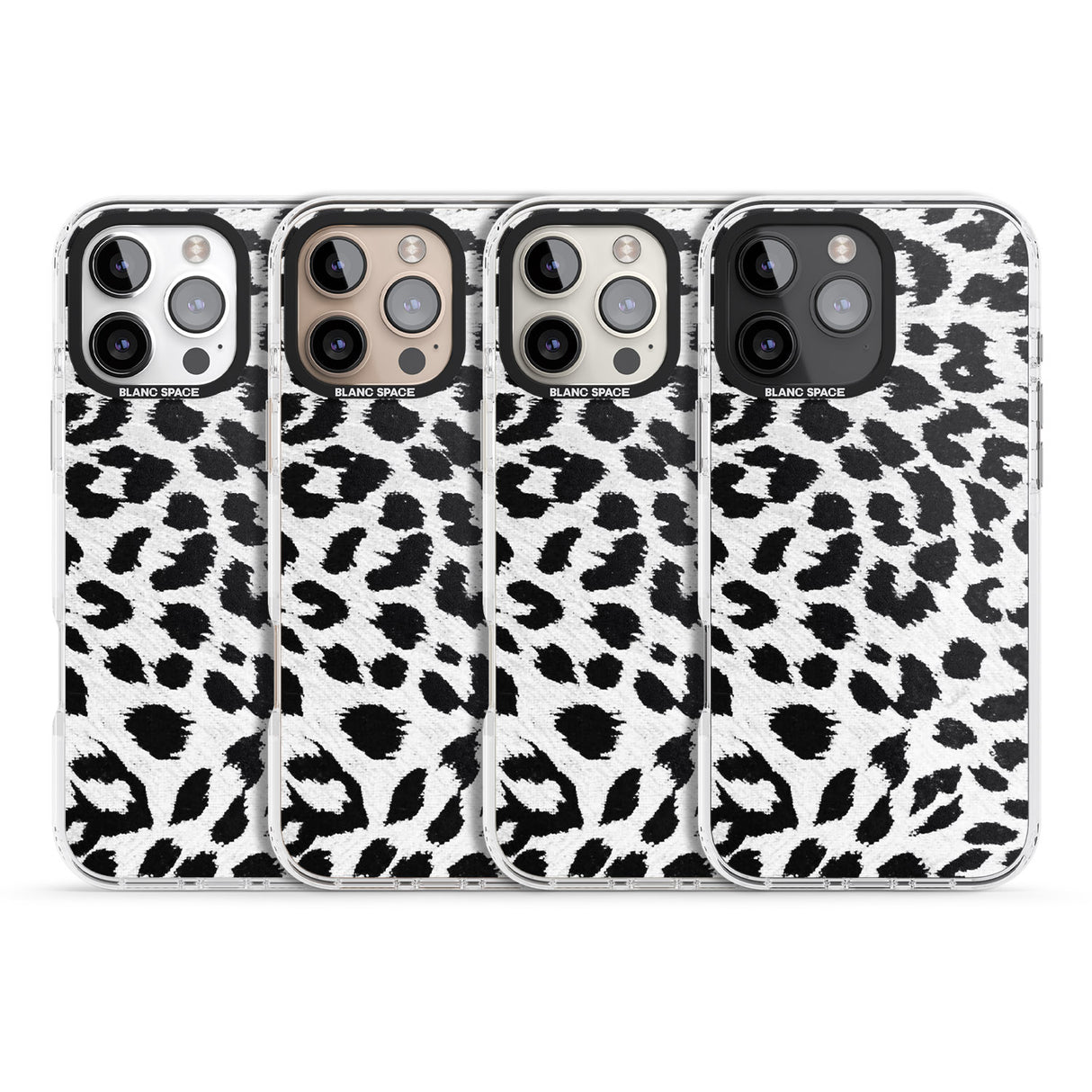 iPhone 16 Pro Max Rar Leopard Print White Black Impact Phone Case