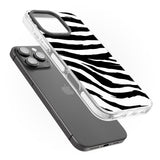 iPhone 16 Pro Max Black Zebra Print Black Impact Phone Case