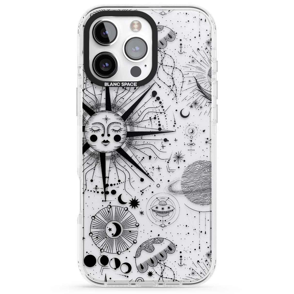 iPhone 16 Pro Max Large Sun Vintage Astrological Black Impact Phone Case