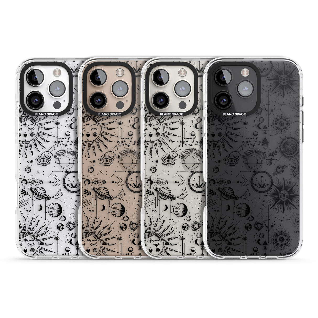 iPhone 16 Pro Max Suns & Planets Vintage Astrological Black Impact Phone Case