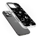 iPhone 16 Pro Max Cosmic Outer Space Design White on Black Black Impact Phone Case