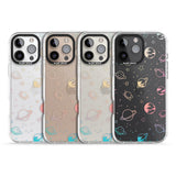 iPhone 16 Pro Max Cosmic Outer Space Design Pastels on Clear Black Impact Phone Case