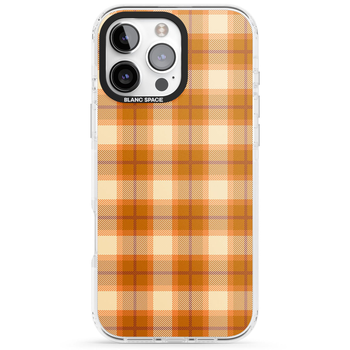 Pumpkin Plaid Impact Phone Case for iPhone 16 Pro, iPhone 16 Pro Max