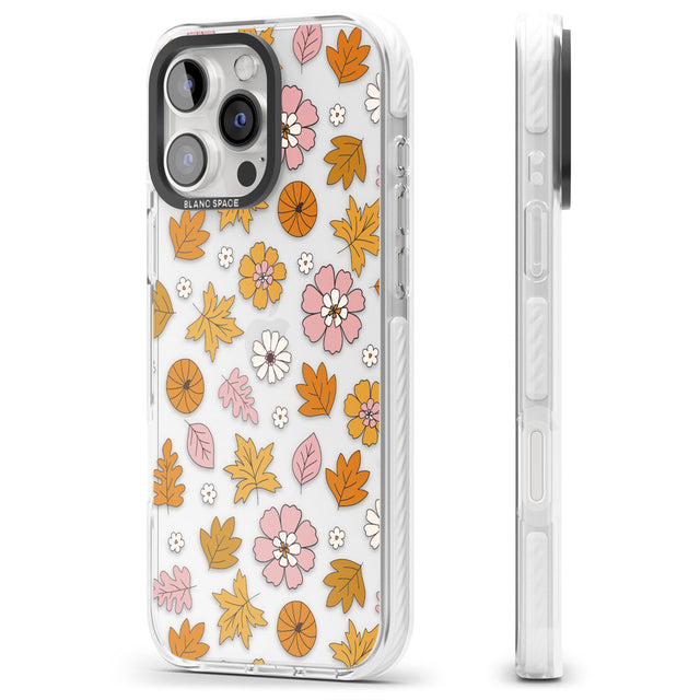 Autumn Leaves and Flowers Impact Phone Case for iPhone 16 Pro, iPhone 16 Pro Max