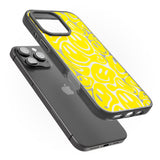 iPhone 16 Pro Max Yellow Acid Faces Black Impact Phone Case