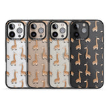 iPhone 16 Pro Max Cute Giraffe Pattern Clear Black Impact Phone Case