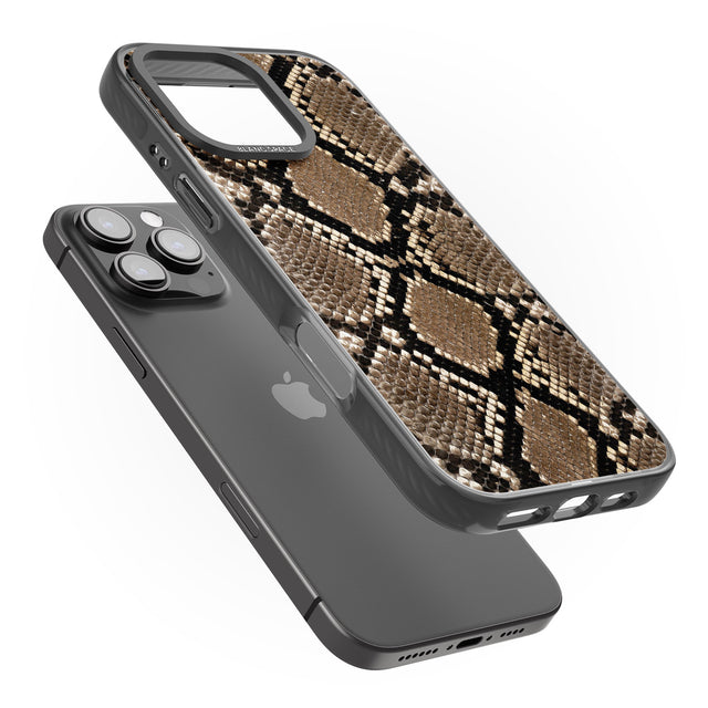 iPhone 16 Pro Max Snakeskin Black Impact Phone Case