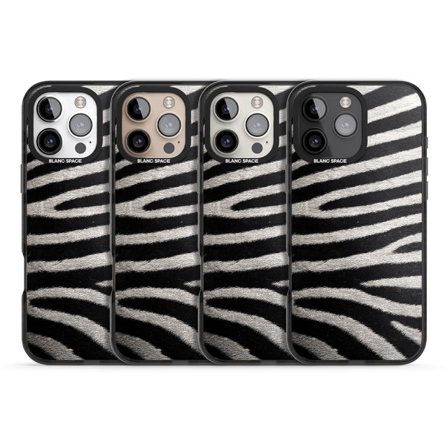 iPhone 16 Pro Max Zebra Print Black Impact Phone Case