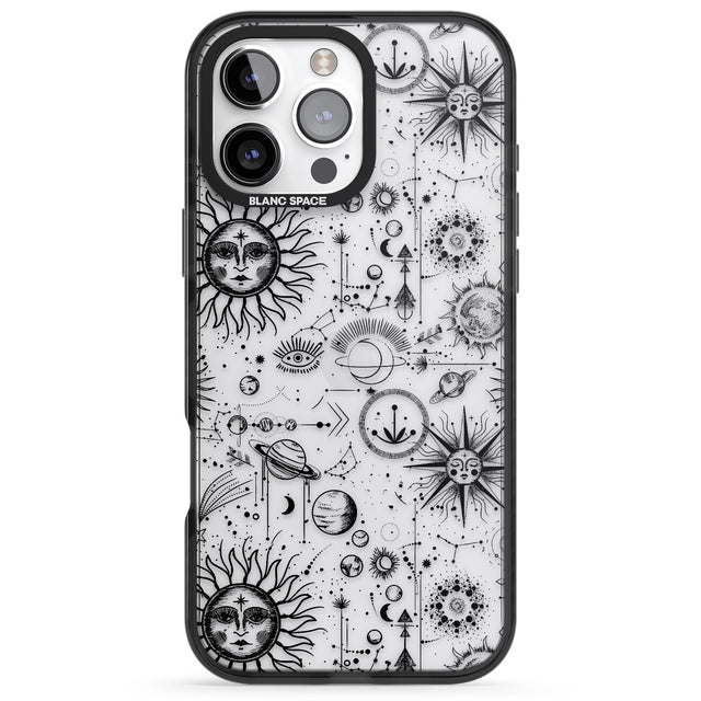 iPhone 16 Pro Max Suns & Planets Astrological Black Impact Phone Case