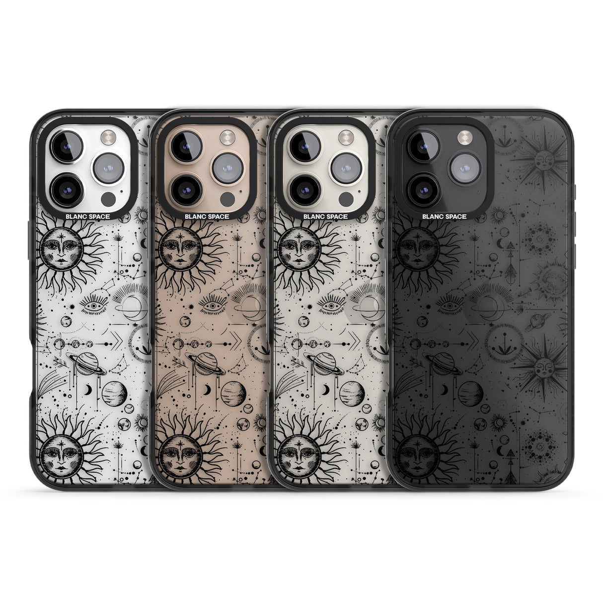 iPhone 16 Pro Max Suns & Planets Astrological Black Impact Phone Case