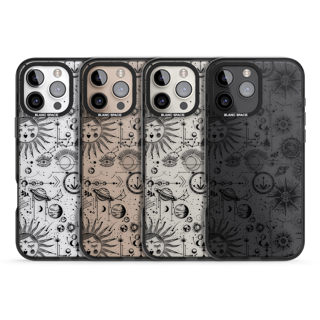 iPhone 16 Pro Max Suns & Planets Vintage Astrological Black Impact Phone Case