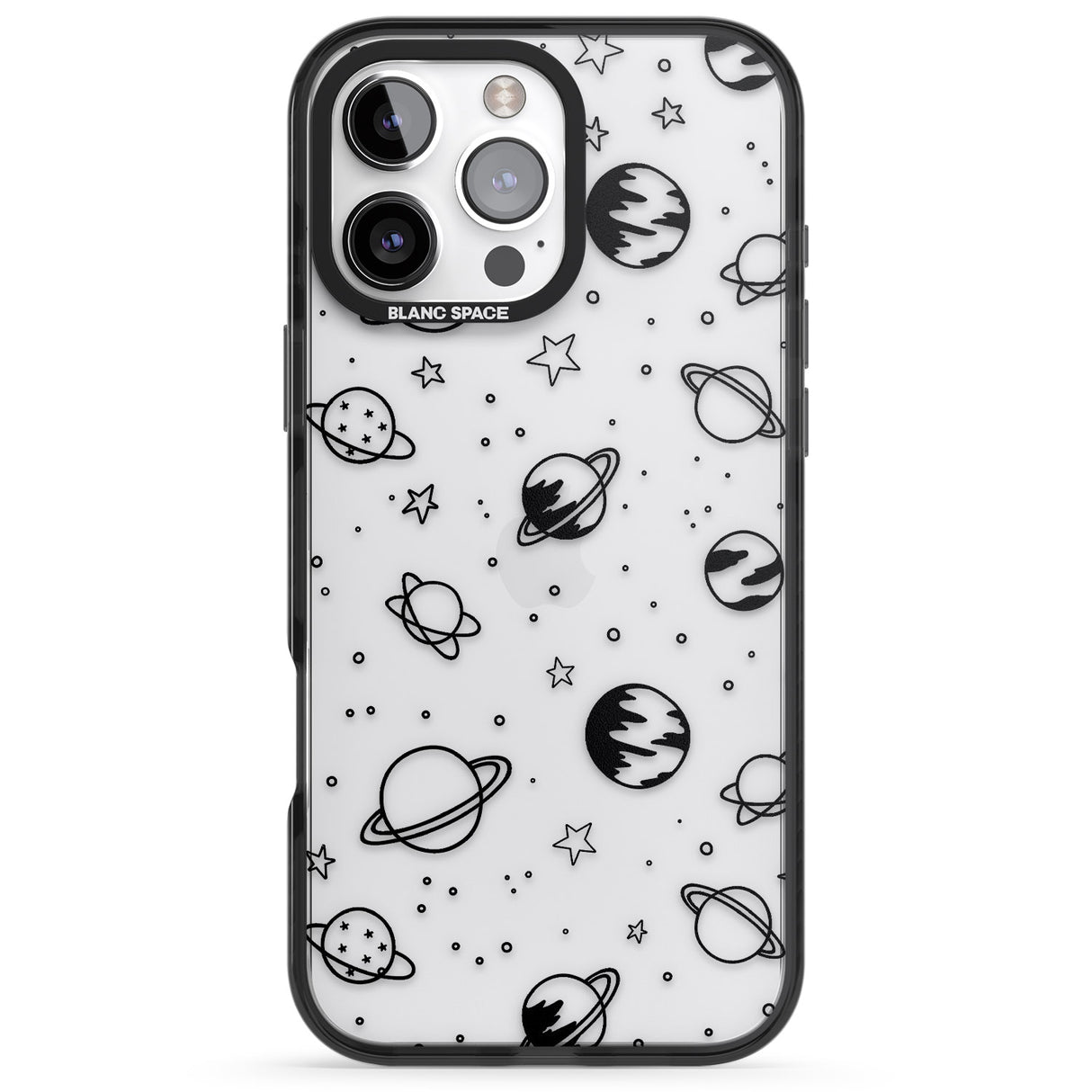 Cosmic Outer Space Design Black on Clear