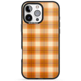 Pumpkin Plaid Black Impact Phone Case for iPhone 16 Pro, iPhone 16 Pro Max