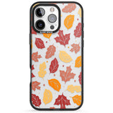 Autumn Leaves Black Impact Phone Case for iPhone 16 Pro, iPhone 16 Pro Max