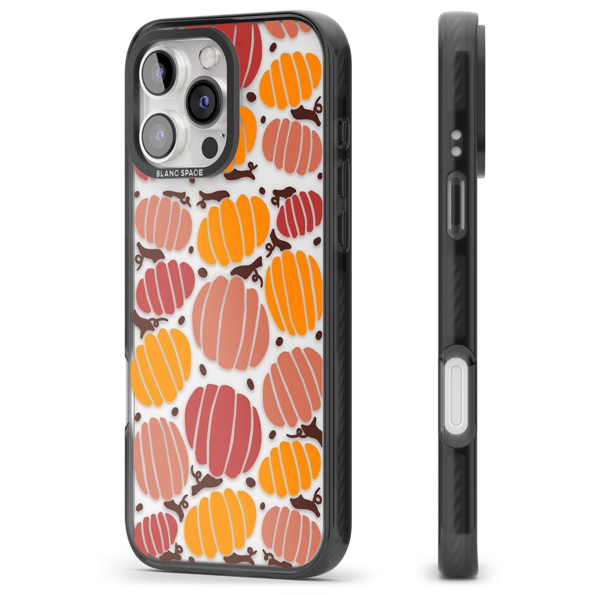 Autumn Pumpkin Patch Black Impact Phone Case for iPhone 16 Pro, iPhone 16 Pro Max