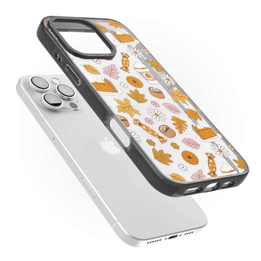 Pumpkin Spice Black Impact Phone Case for iPhone 16 Pro, iPhone 16 Pro Max