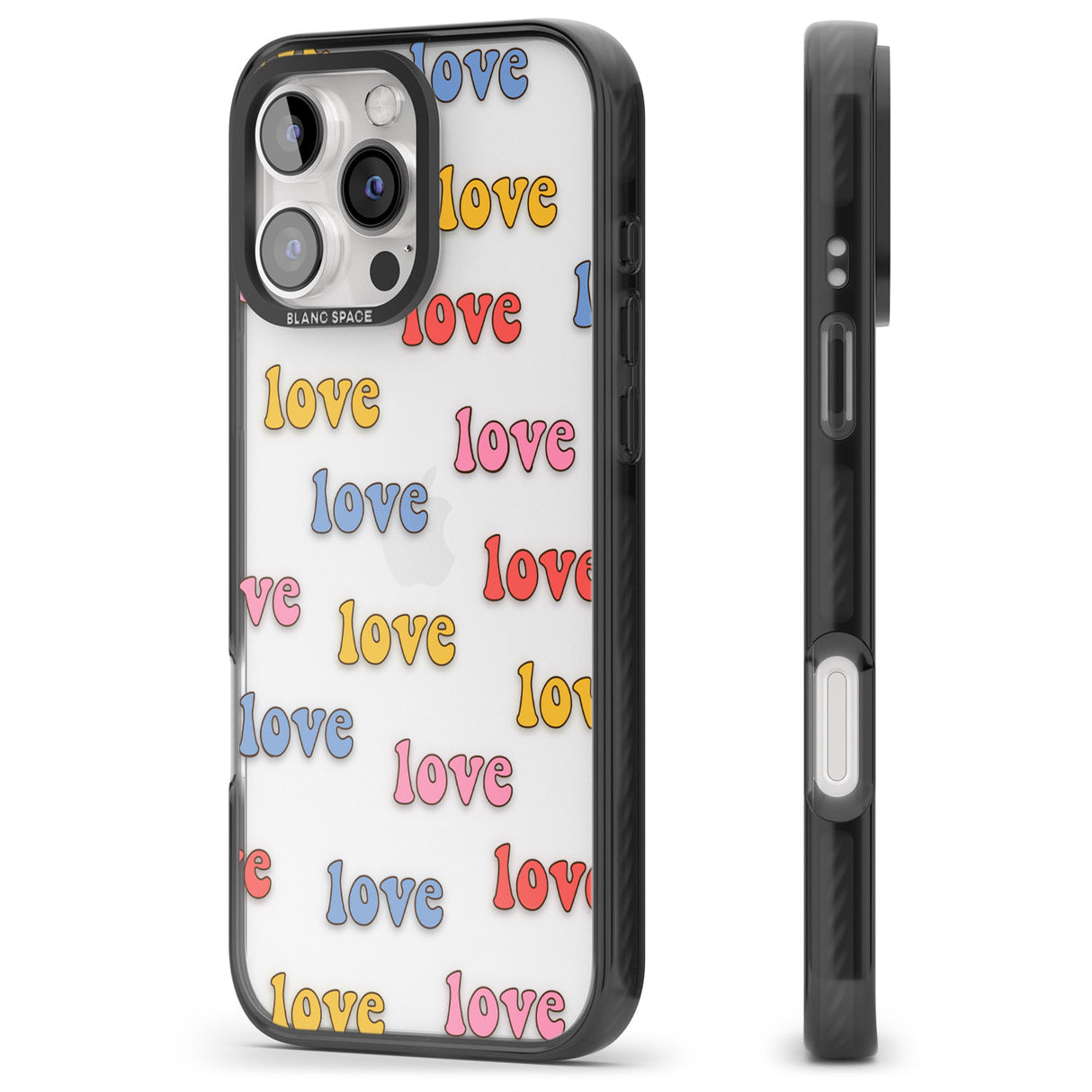 iPhone 16 Love Pattern Clear Impact Phone Case