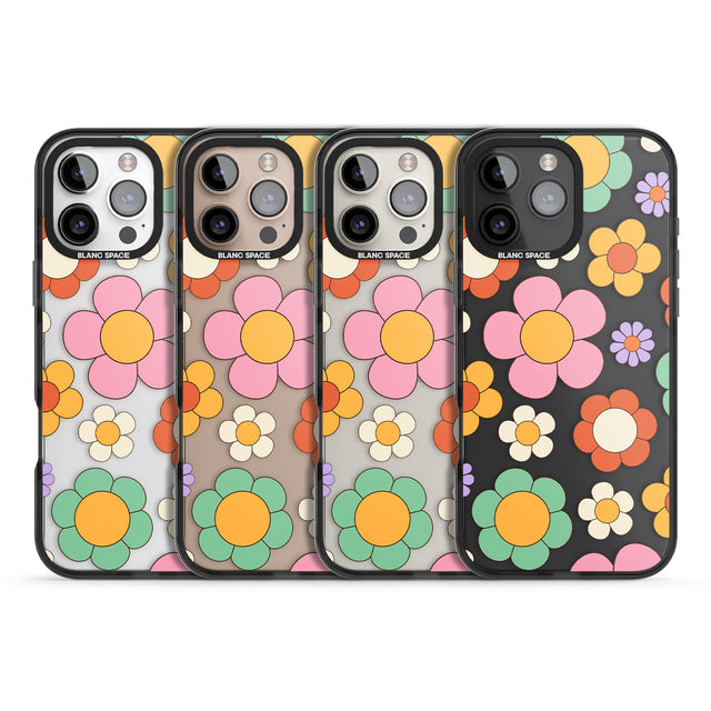 iPhone 16 Groovy Blossoms Clear Impact Phone Case