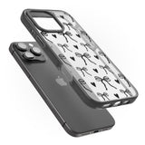 iPhone 16 Black Bows & Hearts Clear Impact Phone Case