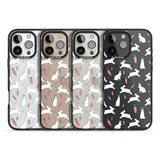 iPhone 16 Pro Max White Bunnies and Carrots Black Impact Phone Case