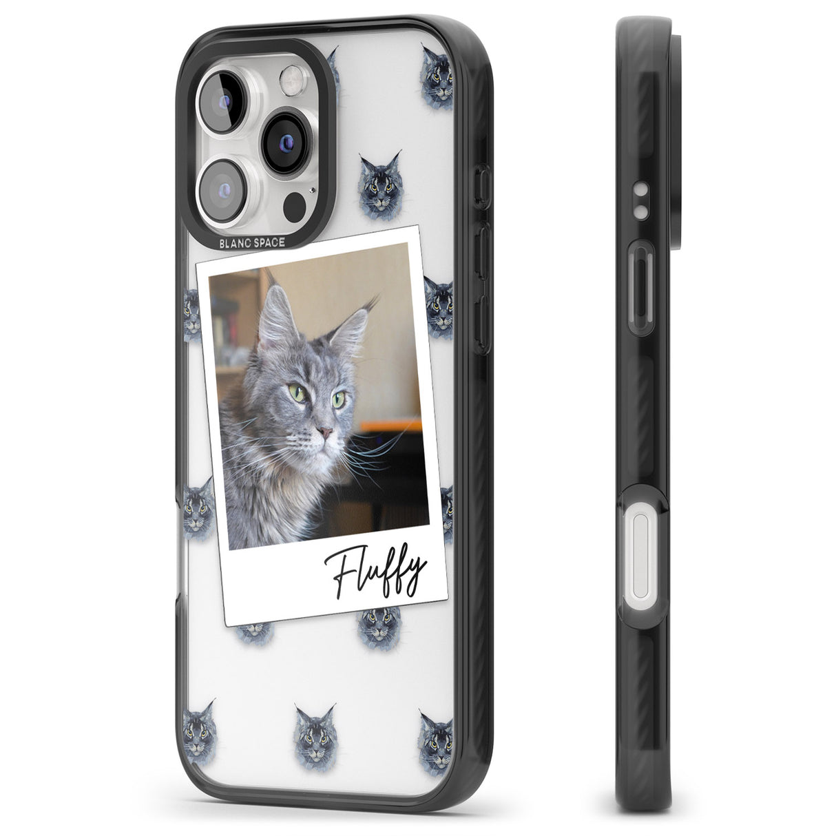 iPhone 16 Pro Max Personalised Maine Coon Photo Black Impact Phone Case