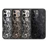 iPhone 16 Pro Max Personalised Chinese Tiger Pattern Black Impact Phone Case