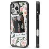 iPhone 16 Pro Max Personalised Floral Instant Film Photo Black Impact Phone Case