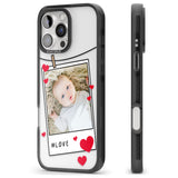 iPhone 16 Pro Max Personalised Love Instant Film Photo Black Impact Phone Case