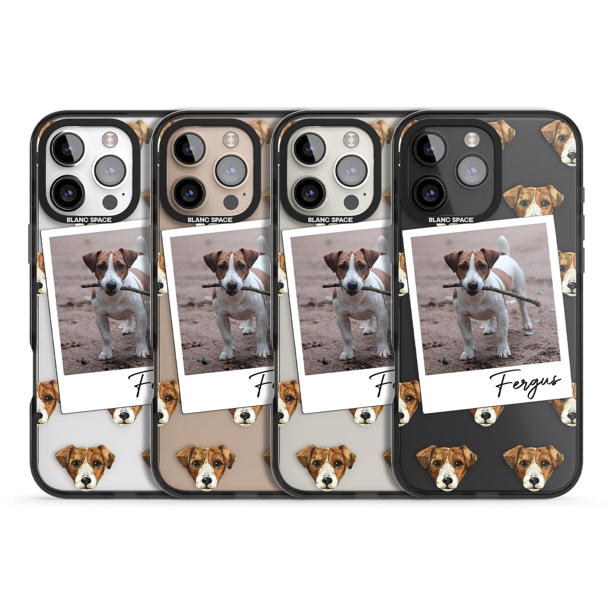 iPhone 16 Pro Max Personalised Jack Russell - Dog Photo Black Impact Phone Case