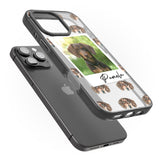 iPhone 16 Pro Max Personalised Dachshund, Brown - Dog Photo Black Impact Phone Case