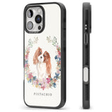 iPhone 16 Pro Max Personalised Cavalier King Charles Portrait Spaniel Black Impact Phone Case