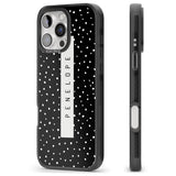 iPhone 16 Pro Max Personalised Black Dots Black Impact Phone Case