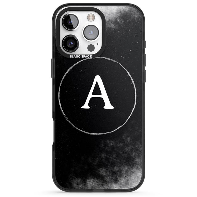 iPhone 16 Pro Max Personalised Eclipse Monogram Black Impact Phone Case