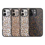 iPhone 16 Pro Max Personalised Autumn Leaves Pattern Black Impact Phone Case