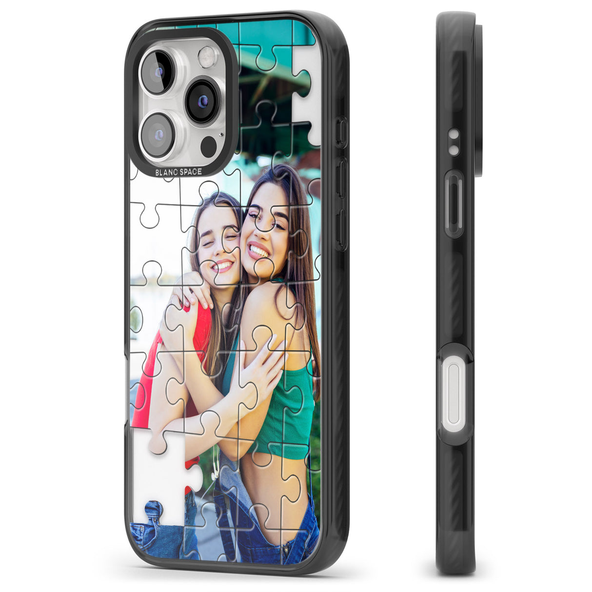 iPhone 16 Pro Max Personalised Jigsaw Puzzle Photo Black Impact Phone Case