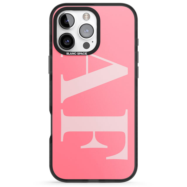 iPhone 16 Pro Max Personalised Light & Dark Pink Personalised Black Impact Phone Case