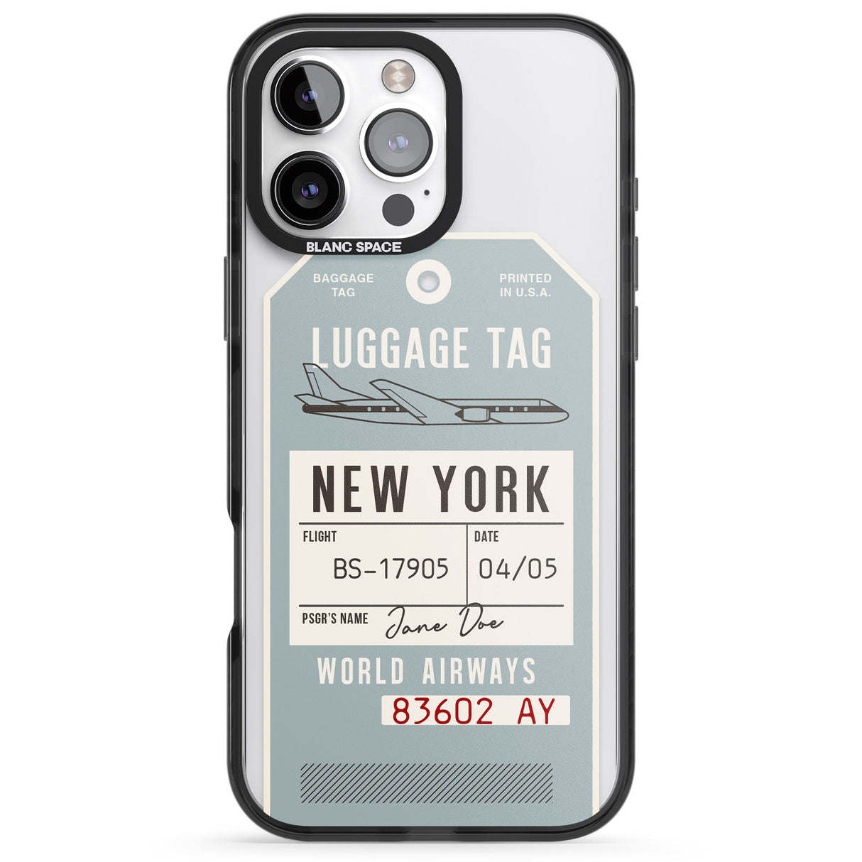 Personalised Vintage USA Luggage Tag