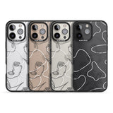 iPhone 16 Pro Max Personalised Abstract Faces Black Impact Phone Case