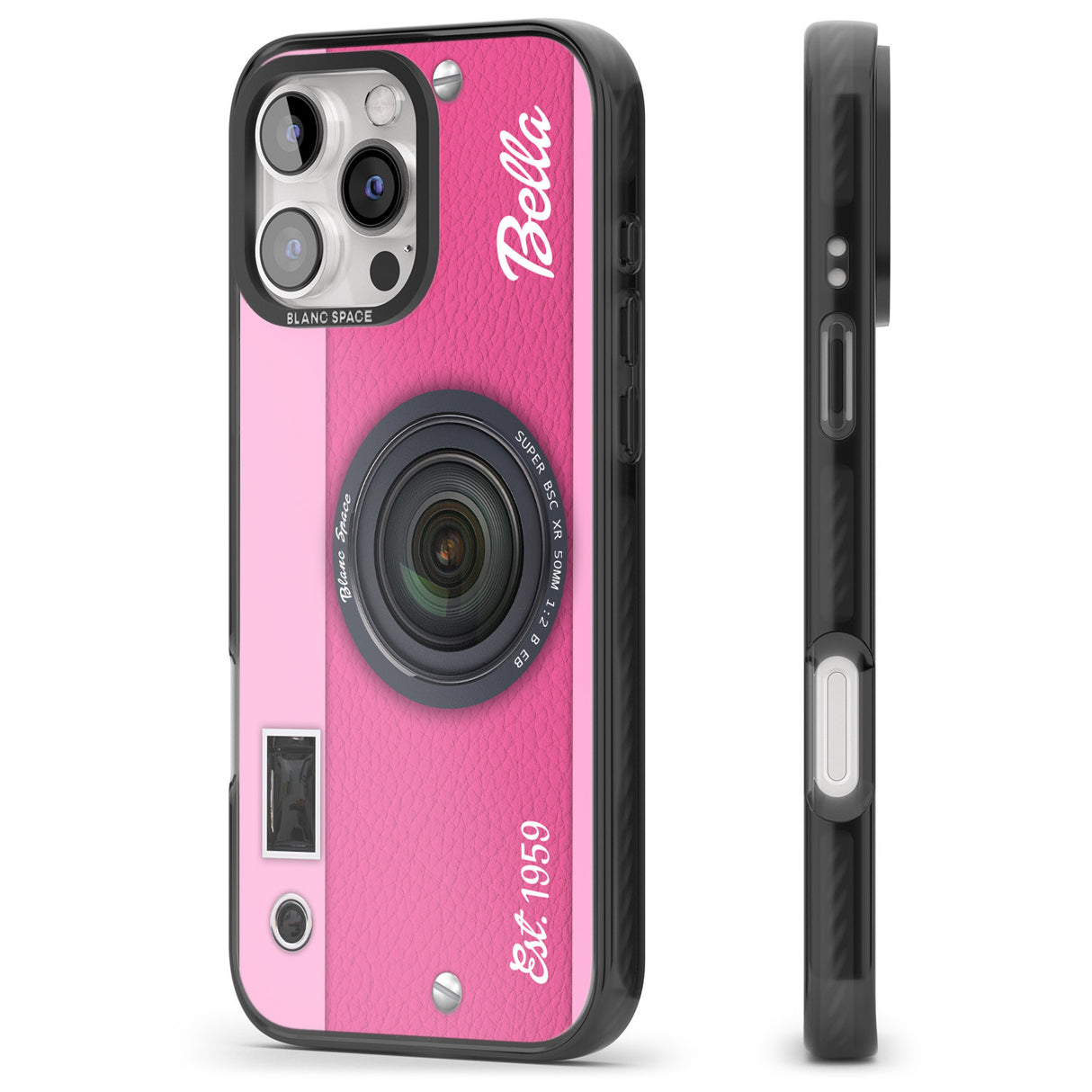 iPhone 16 Pro Max Personalised Pink Dream Camera Black Impact Phone Case