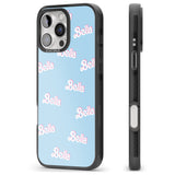 iPhone 16 Pro Max Personalised Cute Name Pattern Black Impact Phone Case