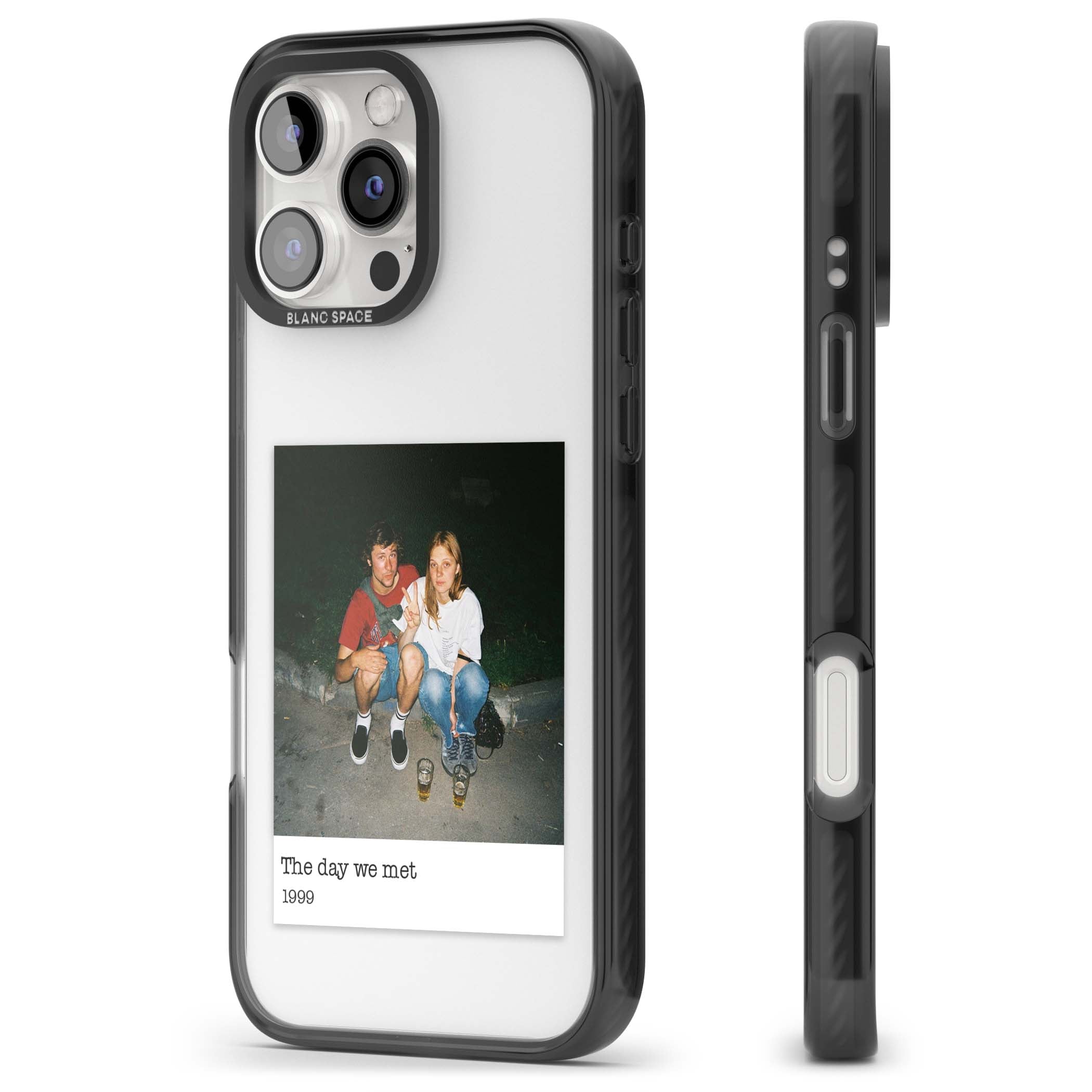 Photo Memory minimal iPhone case | Black Impact case for iPhone 16 Pro, iPhone 16 Pro Max